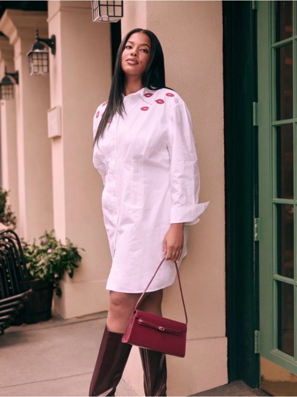 Eloquii Embroidered Mini Shirt Dress - Picture 9 of 11